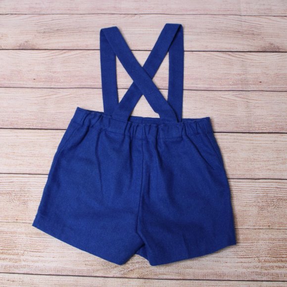 Vintage Imp Originals Suspendered Shorts Royal Blue - Picture 2 of 4